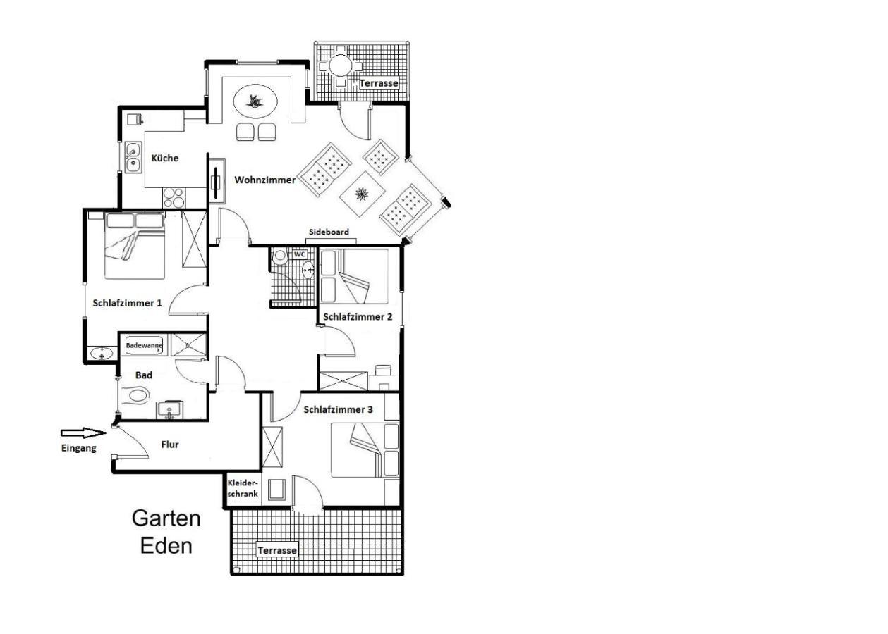 Ferienwohnung Garten Eden Sommer-Hornerbahnen Kostenlos Больстерланґ Екстер'єр фото